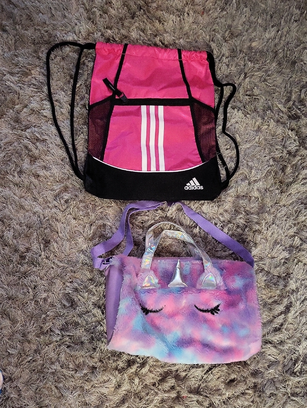 Adidas Pink Drawstring Kids Backpack